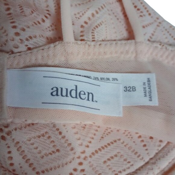 Women's Auden Pink Unlined Demi Coverage Underwire Lace Bra 32B NWT - Picture 5 of 7